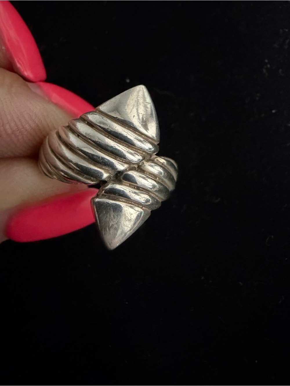 925 Sterling Silver Pointed Wrap Ring